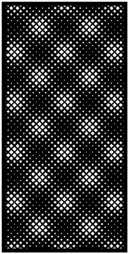 Designová kovová výplň, laserem vypálený vzor 9009, rozměr 1000x2000x2,0mm, bez povrchové úpravy